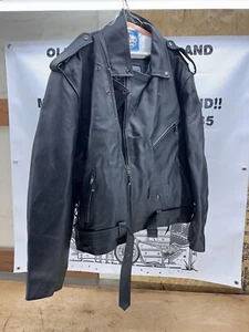 Men’s Dream Apparel Leather Jacket 60 4XL Biker Motorcycle Harley Davidson - Picture 1 of 6