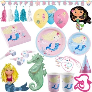 Meerjungfrau Kindergeburtstag Party Deko Set Geburtstag Dekoration Partyartikel - Bild 1 von 40