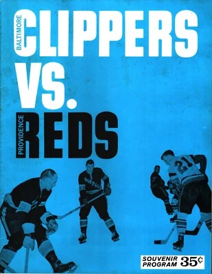 Programa de recuerdos vintage 1964-65 Baltimore Clippers vs. Providence Reds Foto 1 de 3