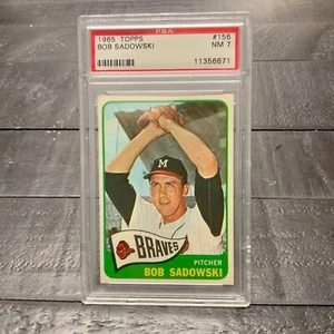 1965 Topps Bob Sadowski #156 *Braves* PSA 7 NM - Picture 1 of 2