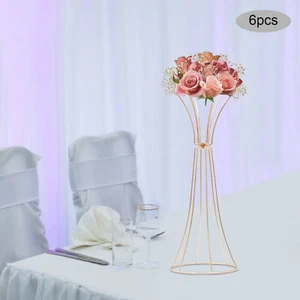 Neu Gold Vase Hochzeit Mittelstücke Blumenständer für Jubiläum Geburtstag Party - Bild 1 von 20