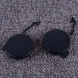 For Porsche Cayenne 2011-2014 Black Front Bumper Tow Hook Eye Cap Cover 2pcs - Bild 1 von 3