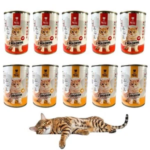 60x415g Katzenfutter Nassfutter alle Rasse Mix Geflügel Rind Stücke in Soße 400g - Bild 1 von 6