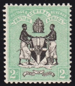 British Central Africa SG 22 ~ 1895 Black & green 2d Stamp Mint - A3 - Picture 1 of 2