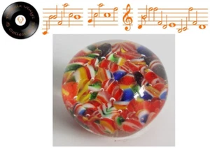 Vintage kleine Kunst Glas Scramble Briefbeschwerer - EX - Bild 1 von 9