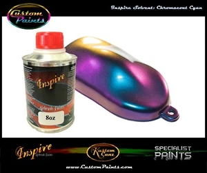 INSPIRE CHROMACOAT CIAN 8oz AERÓGRAFO, PINTURA PERSONALIZADA, CAMALEÓN, ARTISTA, AUTO - Imagen 1 de 1