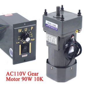 110V 90W AC Gear Motor Electric Motor Variable Reducer Speed Controller 0-135RPM - Picture 1 of 14