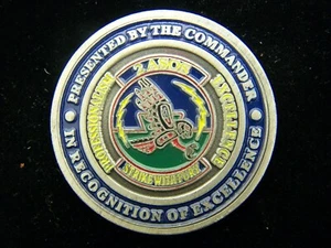 Moneda de Desafío Comandante 2o Escuadrón de Operaciones de Apoyo Aéreo ASOS USAF - Imagen 1 de 2