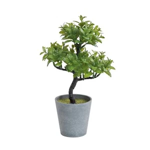 10" Artificial Bonsai Tree Small Fake Greenery for Office Table Shelf Decor - Picture 1 of 7