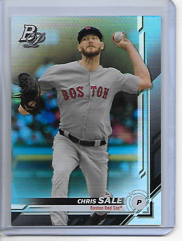 2019 Bowman Platinum Chris Sale Sky Blue Parallel Card - Image 1 of 1