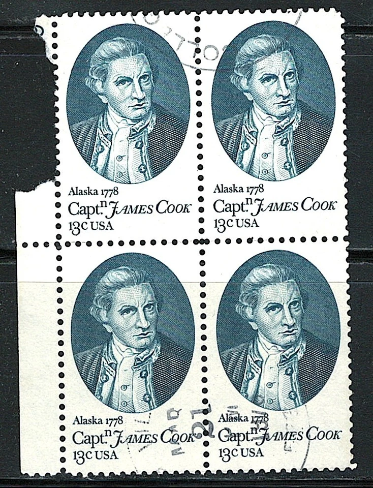 US Block of 4 Stamp,Scott# 1732(used) - Image 1 of 1