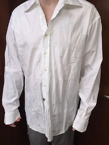 Gant Mens Check Embroidery White Shirt Checks Size Large Reg Fit - Picture 1 of 8
