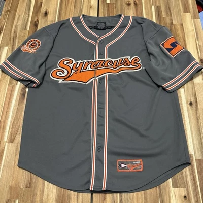 Vintage Syracuse Orange Baseball Jersey Mens XL Gray Colosseum Stitched College - Image 1 of 4