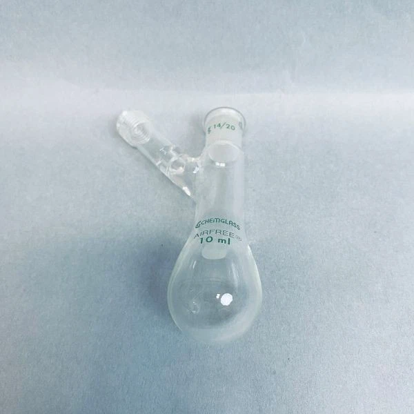 Chemglass Airfree Schlenk Reaction Flask 10 ml 14/20 Outer Joint Lot of 3 Flasks - Image 1 of 4