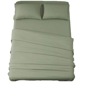New Sonoro Kate 6pc King Size Microfiber Bed Sheet Set Sage Green - Picture 1 of 6