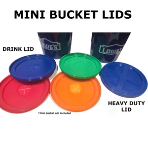 2-PACK Mini Bucket Lids for Lowes Menards Ace - Lid only - Heavy Duty and drink - Picture 1 of 12
