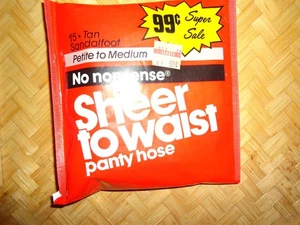 Vintage neu aus altem Lagerbestand No Nonsense modische Farbe transparent bis Taille Höschen Hose 15 hellbraun zierlich bis mittel - Bild 1 von 3