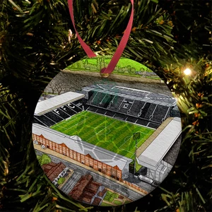 Fulham Around The Grounds Craven Cottage Water Colour Ceramic Xmas Bauble - Picture 1 of 1