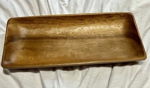 Handgefertigtes Holztablett 14”x6,5”. Entweder Mangoholz oder Akazienholz. Schönes Stück - Bild 1 von 3
