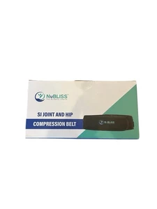 New NuBliss SI Joint and Hip Compression Belt Black New Adjustable Size - Picture 1 of 3