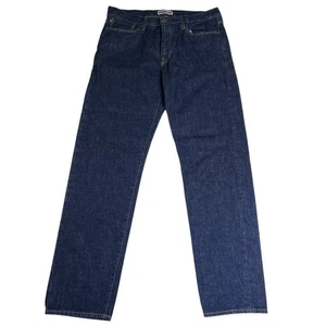 Jeans denim Wallace & Barnes Selvedge uomo 34x34 blu indaco bottoni mosca 13,5 oz - Foto 1 di 8