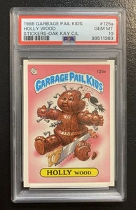 1986 Garbage Pail Kids OS4 Holly Wood 125a PSA 10 GEM MINT-RARE OAK KAY CL!! TWT - Picture 1 of 5