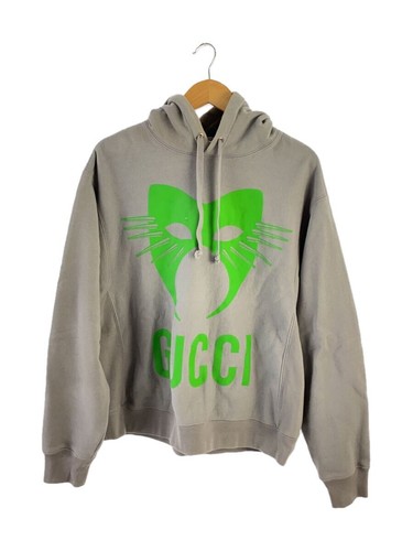 Gucci Felpa con Cappuccio M Cotone Grigio Plain