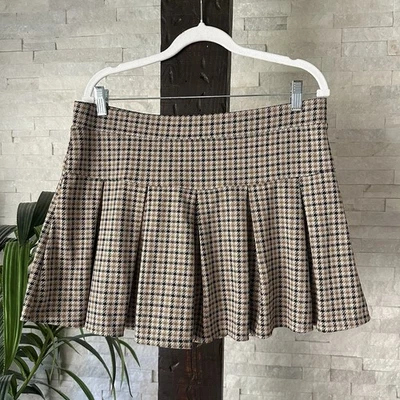 AE он вязаный заниженной плиссированные гончие клетку юбка размер L - Изображение 1 из 4