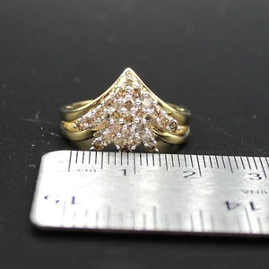 Huge 1CT Real Natural Diamond Cluster Ring – Fiery Cocktail Engagement/Wedding - Picture 1 of 22