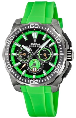 Festina Chrono Bike 2025 (45.5mm) Neon Green & Black Dial / Neon Green F20725/3 - Image 1 of 4