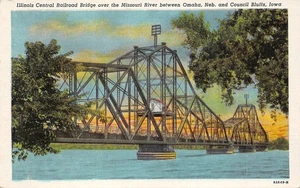 # K2391 COUNCIL BLUFFS, IA.    POSTAL, PUENTE FERROVIARIO - Imagen 1 de 2