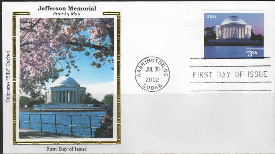 US Scott #3647 "Colorano "Silk" Cachet, "Jefferson Memorial" First Day Cover - Image 1 of 1