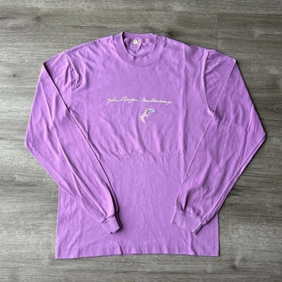 Camiseta John Cougar Mellencamp Tour 1984 Manga Larga Púrpura Pantalla Estrellas Para Hombres L Foto 1 de 4