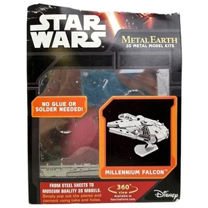 Star Wars Metal Earth Millennium Falcon 3D Metal Model Kit Unassembled *Open* - Picture 1 of 4