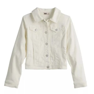 So Girls 10 White Denim Trucker Jacket - Picture 1 of 5