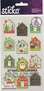 Sticko flat stickers HOLIDAY SCENE Houses theme 2 Sheets! 84936 FAST FREE ship! - Picture 1 of 1