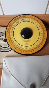 Rechenscheibe 15cm K.Emil Tröger Mylau 1950 Originalhülle & Beschreibung makell. - Bild 1 von 13