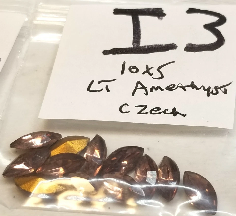 Винтажный Navette 10x5 мм со стразами точка назад плоский чешский WG Японии ювелирных изделий ремонт 5008 - Изображение 1 из 1