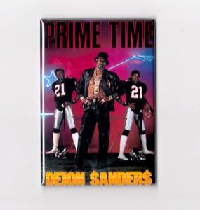DEION SANDERS / PRIME TIME - 2"x3" FRIDGE MAGNET (poster costacos nfl falcons)