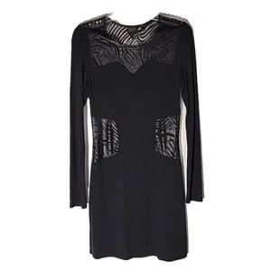 Faith Connexion Dress Womens Small Slinky Studded Sheer Fitted Witchy Whimsygoth - Imagen 1 de 11