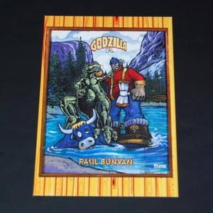 Postal de colección de Godzilla vs. Paul Bunyan por ZAP ZonoArt.com Productions - Imagen 1 de 2