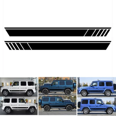 2PCS Body Racing Stripes Vinyl Decal Stickers Car Truck Auto Rally Race Graphics - Image 1 of 4