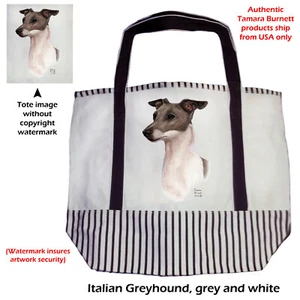 Bolso de Lona - Galgo Italiano Azul y Blanco - Imagen 1 de 1