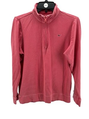 Vineyard Vines Boys Lobster Reef Saltwater Half Zip Pique Pullover Size Large - Image 1 of 4