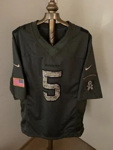 JOE FLACCO Baltimore Ravens Nike "SALUTE TO SERVICE" Men's Jersey LARGE Stitched - Picture 1 of 9