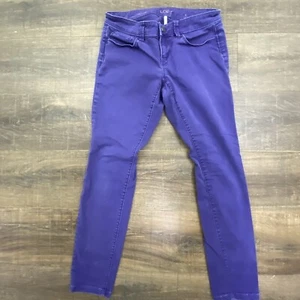 Ann Taylor Loft Jeans Womens 25/0P Purple Denim Curvy Skinny - Picture 1 of 8