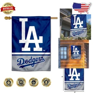 Los Angeles Dodgers Double-Sided House Flag - 40'' x 28'' Polyester Banner - Picture 1 of 6