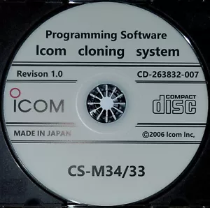 Icom CS-M34/33 Revision 1.0 Cloning (Programming) Software for IC-M34 and IC-M33 - Picture 1 of 1