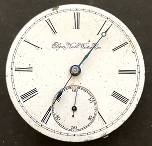 Antique 1895 Elgin Grade 142 Pocket Watch Movement Running Ticks 18s 15j USA - Picture 1 of 4