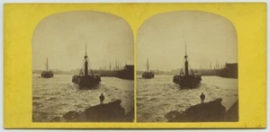 Stéréo 1860-70. Margate Steamboat leaving Blackwall Pier". Bateau à vapeur. - Picture 1 of 2